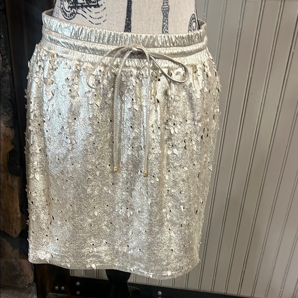 Leifsdottir Golden Floral Skirt